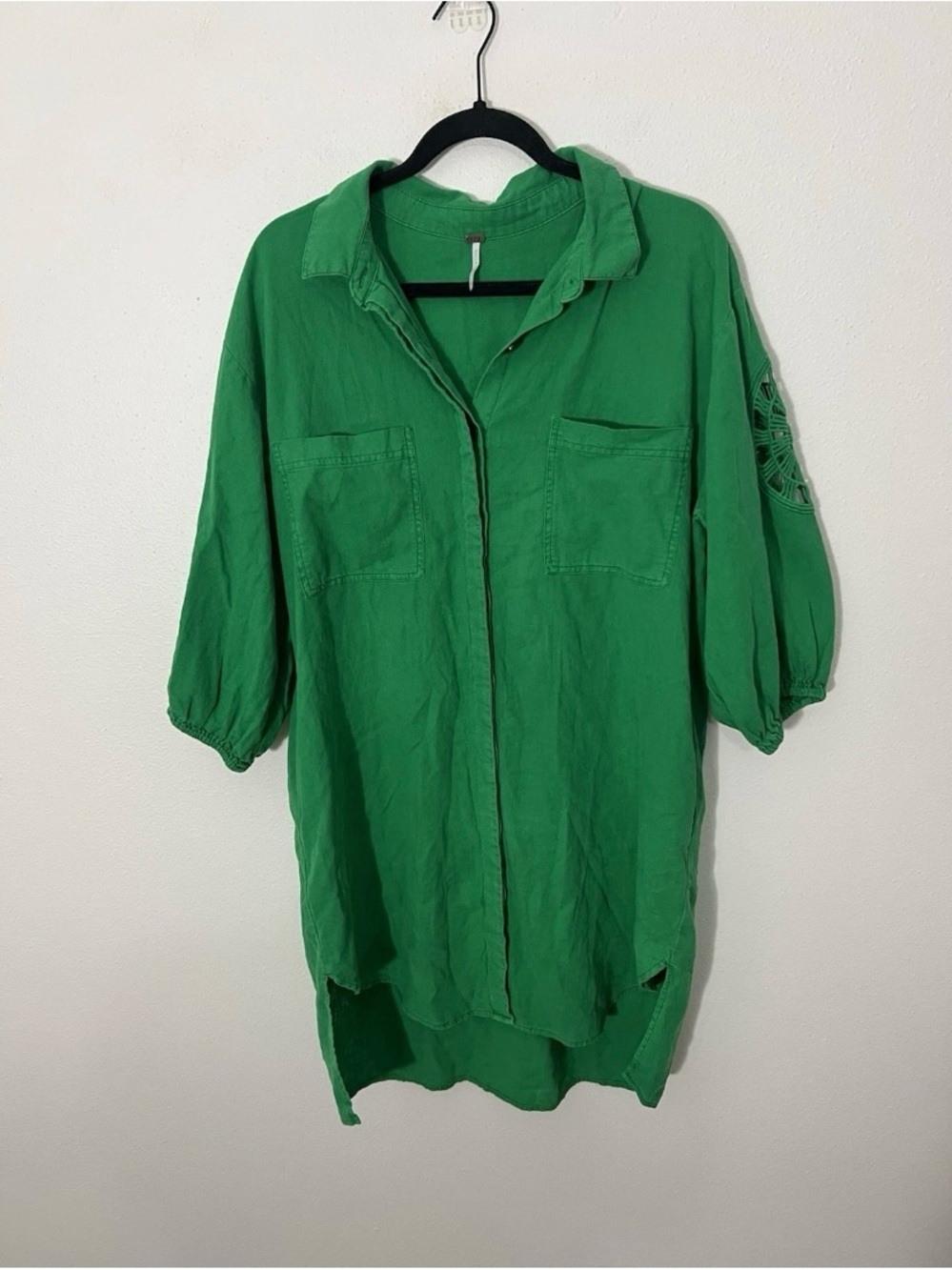 Young Fabulous & Broke Emerald Green Button-Front Tunic